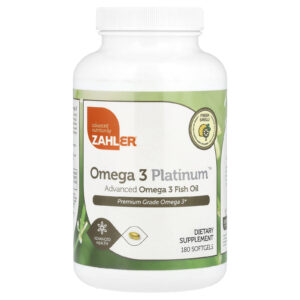 Zahler Omega 3 Platinum™ Óleo de Peixe Ômega-3 Avançado 180 Cápsulas Softgel (1.000 mg por Cápsula Softgel)