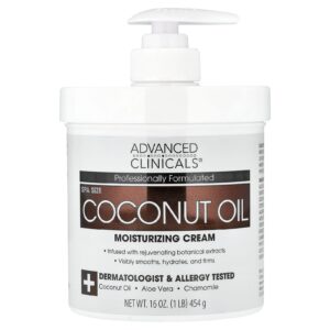 Advanced Clinicals Creme Hidratante de Óleo de Coco 454 g (16 oz)