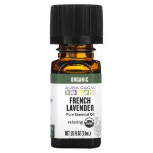 Aura Cacia Óleo Essencial Puro Lavanda Francesa Orgânica 74 ml (025 fl oz)