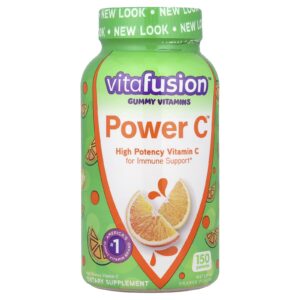 VitaFusion Power C™ Gomas de Vitamina C de Alta Potência Sabor Natural de Laranja 150 Gomas