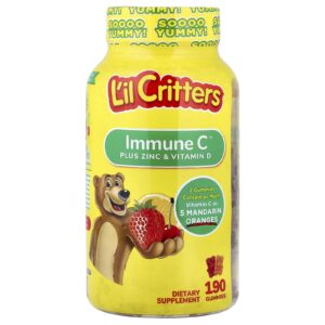 Lil Critters Gomas de Zinco e Vitamina D Immune C™ 190 Gomas