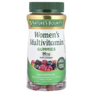 Natures Bounty Gomas Multivitamínicas para Mulheres Frutos Silvestres Mistos e Framboesa 90 Gomas