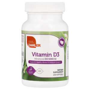 Zahler Vitamina D3 D3 Avançada 250 Cápsulas Softgel (125 mcg (5.000 UI) por Cápsula Softgel)