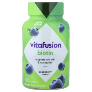 VitaFusion Vitaminas em Goma de Biotina Fruto Silvestre Natural 100 Gomas (2.500 mcg por Goma)