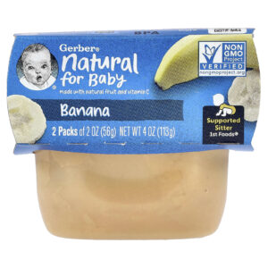Gerber Natural para Bebês 1st Foods® Banana 2 Unidades 56 g (2 oz) Cada
