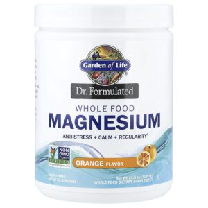 Garden of Life Dr. Formulated Magnésio de Alimento Integral em Pó Laranja 4195 g