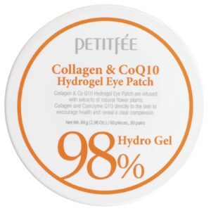 Petitfee Adesivo para a Área dos Olhos com Hidrogel de Colágeno e CoQ10 60 Adesivos 84 g (296 oz)