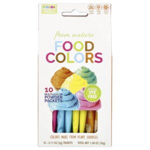 ColorKitchen Corantes Alimentares da Natureza Multicor 10 Pacotes de Corantes 3 g (011 oz) Cada