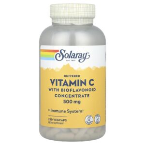 Solaray Vitamina C Tamponada com Concentrado de Bioflavonoides 500 mg 250 VegCaps