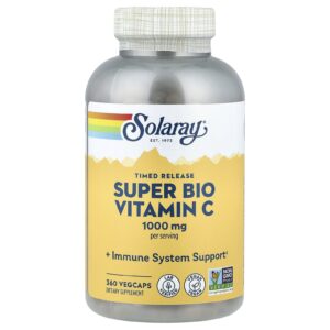 Solaray Vitamina C Super Bio Liberação Programada 360 VegCaps
