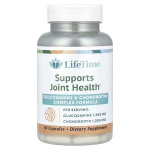 LifeTime Vitamins Fórmula do Complexo de Glicosamina e Condroitina 60 Cápsulas
