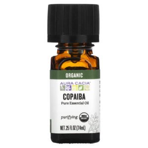 Aura Cacia Óleo Essencial Puro Copaíba Orgânica 74 ml (025 fl oz)