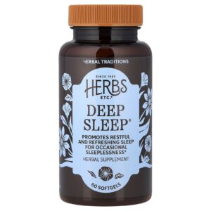 Herbs Etc. Deep Sleep® 60 Cápsulas Softgel (400 mg por Cápsula Softgel)