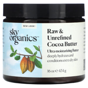Sky Organics Manteiga de Cacau Natural e Não Refinada 454 g (16 oz)