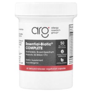 Allergy Research Group Essential-Biotic® Completo 50 Bilhões de UFCs 60 Cápsulas Vegetarianas de Liberação Retardada