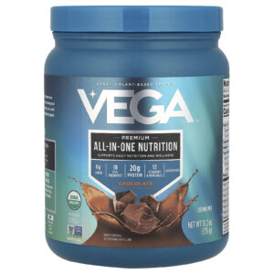 Vega Proteína Orgânica à Base de Plantas Nutrição Completa Premium Chocolate 375 g (132 oz)