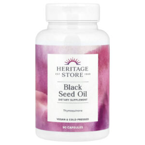 Heritage Store Óleo de Cominho Preto 90 Cápsulas (650 mg por Cápsula)