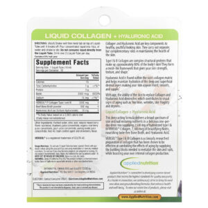 Applied Nutrition Colágeno Líquido + Ácido Hialurônico 10 Tubos Líquidos 10 ml Cada