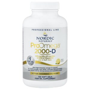 Nordic Naturals ProOmega 2000-D Limão 1.250 mg 120 Cápsulas Softgel (625 mg por Cápsula Softgel)