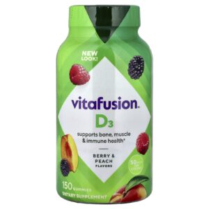 VitaFusion Vitamina D3 Pêssego e Fruto Silvestre 150 Gomas