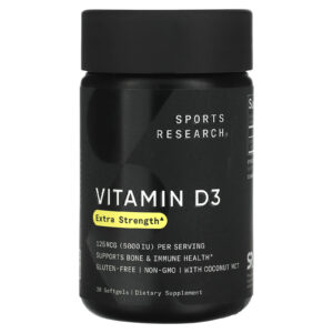 Sports Research Vitamina D3 125 mcg (5.000 UI) 30 Cápsulas Softgel