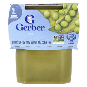 Gerber Natural para Bebês 2nd Foods® Ervilha 2 Unidades 113 g (4 oz) Cada