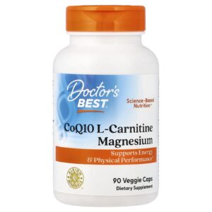 Doctors Best CoQ10 L-carnitina e Magnésio 90 Cápsulas Vegetais