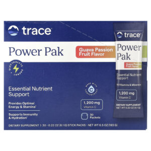 Trace Power Pak Goiaba e Maracujá 30 Embalagens 61 g (022 oz) Cada