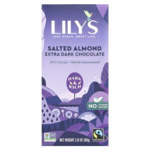 Lilys Sweets Barra de Chocolate Amargo Extra Amêndoa Salgada 70% de Cacau 80 g (28 oz)