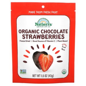 Natierra Orgânico liofilizado Fatias de Chocolate e Morango 43 g (15 oz)
