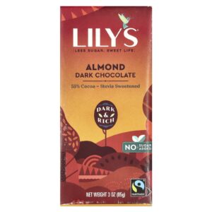 Lilys Sweets Chocolate Amargo Amêndoa 3 oz (85 g)