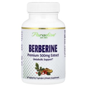 Paradise Herbs Berberina 500 mg 60 Cápsulas Vegetarianas