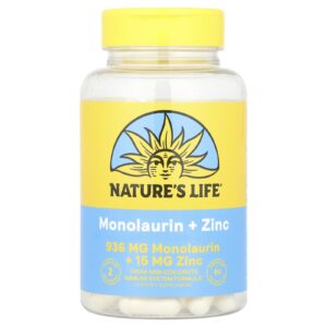 Natures Life Monolaurin + Zinco 90 Cápsulas