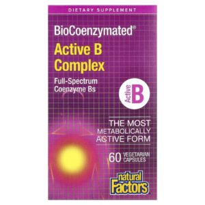 Natural Factors BioCoenzymated® Complexo B Ativo 60 Cápsulas Vegetarianas