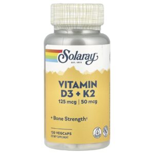 Solaray Vitamina D3 + K2 120 VegCaps
