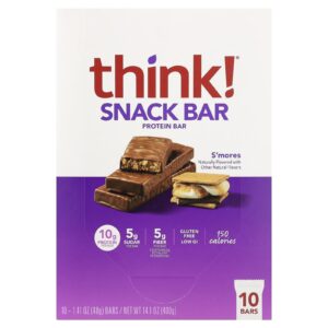 Think ! Protein+ 150 Barras de Calorias Smores 10 Barras 40 g (141 oz) Cada