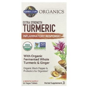 Garden of Life Organics Cúrcuma Resposta Inflamatória 60 Comprimidos Veganos