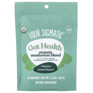 Four Sigmatic Saúde Intestinal Mistura de Cogumelos Orgânicos Sem Cafeína 60 g (212 oz)