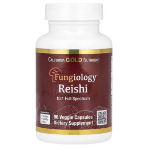 California Gold Nutrition Reishi (Ganoderma lucidum) Espectro Completo Orgânico Certificado 90 Cápsulas Vegetais (600 mg por Cápsula Vegetal)