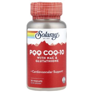 Solaray PQQ CoQ-10 com NAC e Glutationa 30 VegCaps
