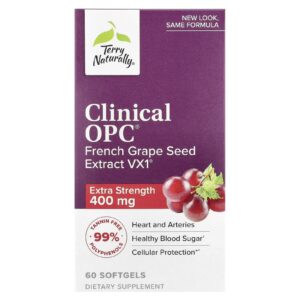 Terry Naturally Clinical OPC® 400 mg 60 Cápsulas Softgel