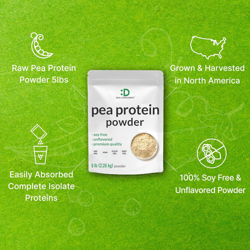 Proteína De Ervilha Em Pó Sem Sabor Para Treino - Imagem 4