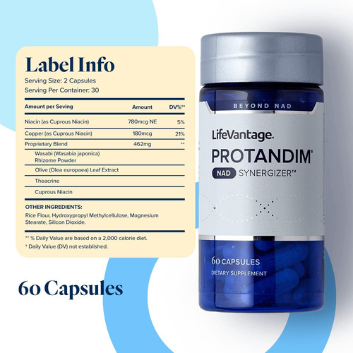 Suplemento Lifevantage Protandim Nad Synergizer 60 Cápsulas - Imagem 2