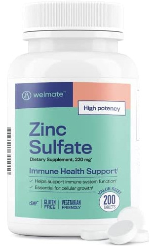 Sulfato De Zinco Welmate 220 Mg Suplemento Dietário Diário
