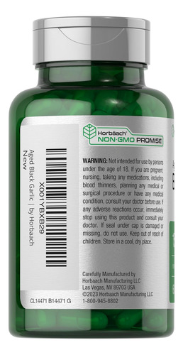 Cápsulas De Alho Preto Envelhecido Horbäach 1500mg 60 Cont - Imagem 3
