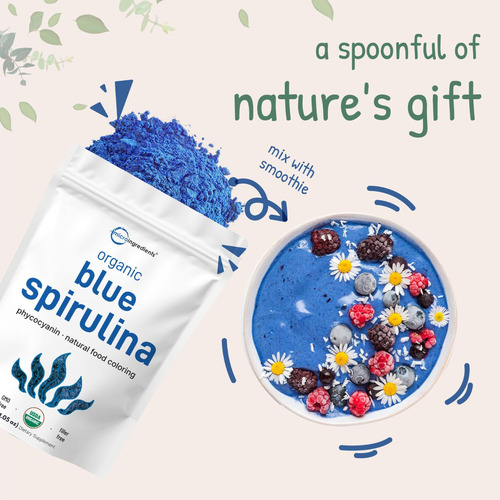 Microingredientes Em Pó De Espirulina Azul 30 Porções 30g - Imagem 6