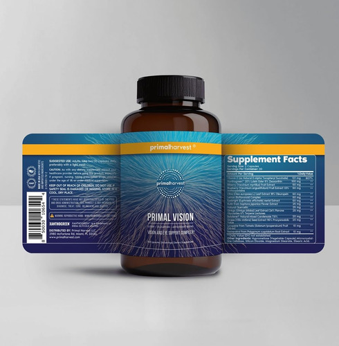 Suplemento Primal Harvest Vision E Eye Support 60 Cápsulas - Imagem 2