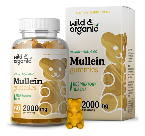 Gummies De Mulleína Selvagem E Orgânica Para Lungs 2000mg E
