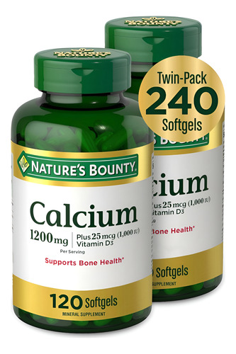 Nature"s Bounty Calcium 1200 Mg + Vitamina D 120 Unidades (p - Imagem 2