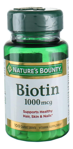 Suplemento Nature"s Bounty Biotina 1000mcg Comprimidos 100x